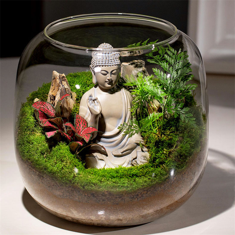 Terrarium Glass Bottle - Микро Пейзаж Мох Стеклянная Бутылка Сочные