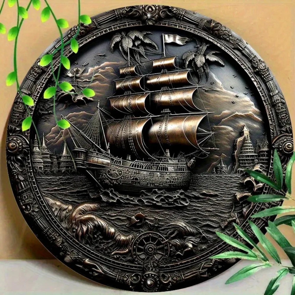 Home Decor Shop - Металлическое настенное искусство с 3D пиратским