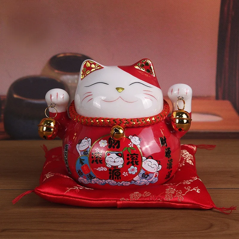 Home Decor Store - Керамическая копилка «Счастливый кот» 4,5 дюйма,