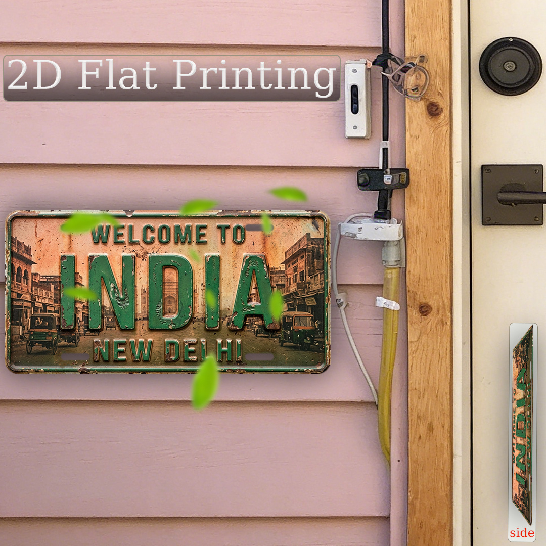 Home Decor Delhi - 2D плоская печать, 1 шт., Ретро-табличка,