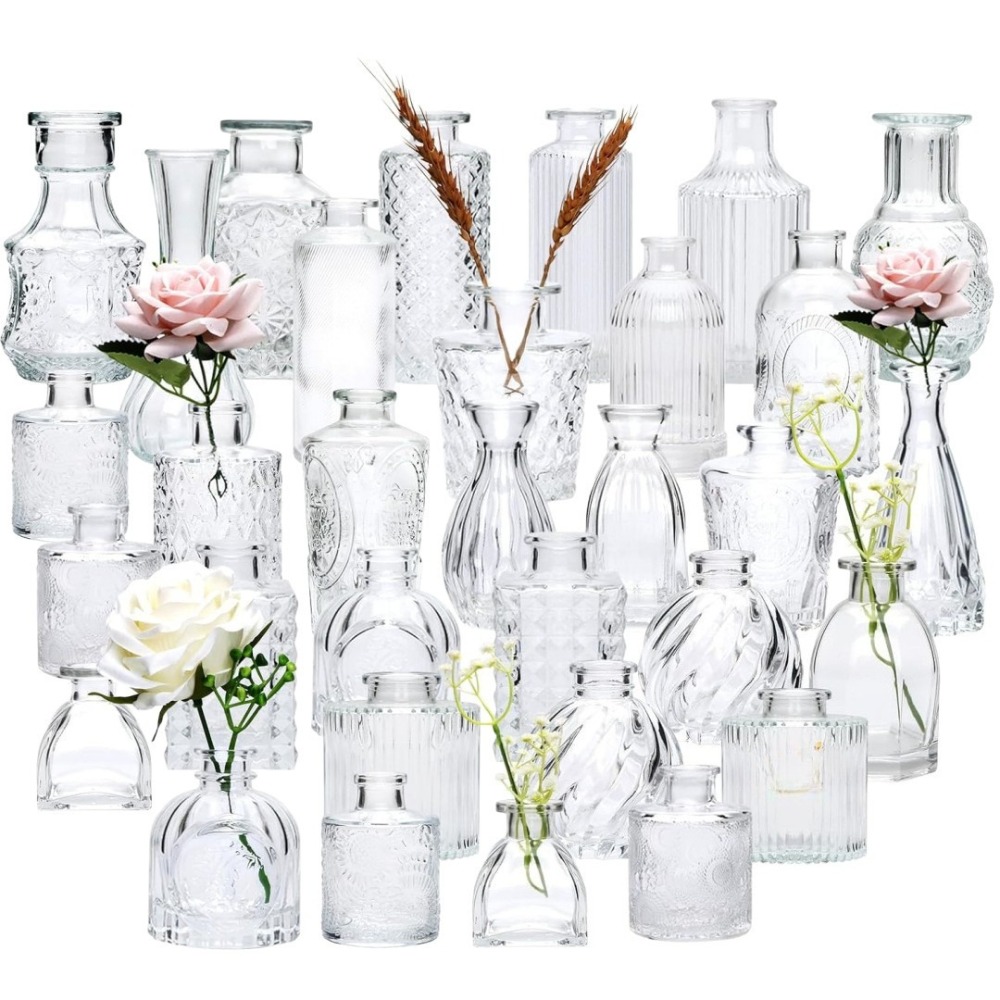 Terrarium Glass Bottle - Набор из 10 мини-ваз в стиле