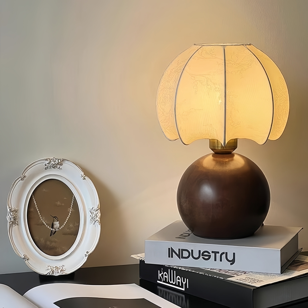 Home Decor Lamp - Винтажная настольная лампа с цветочным узором,