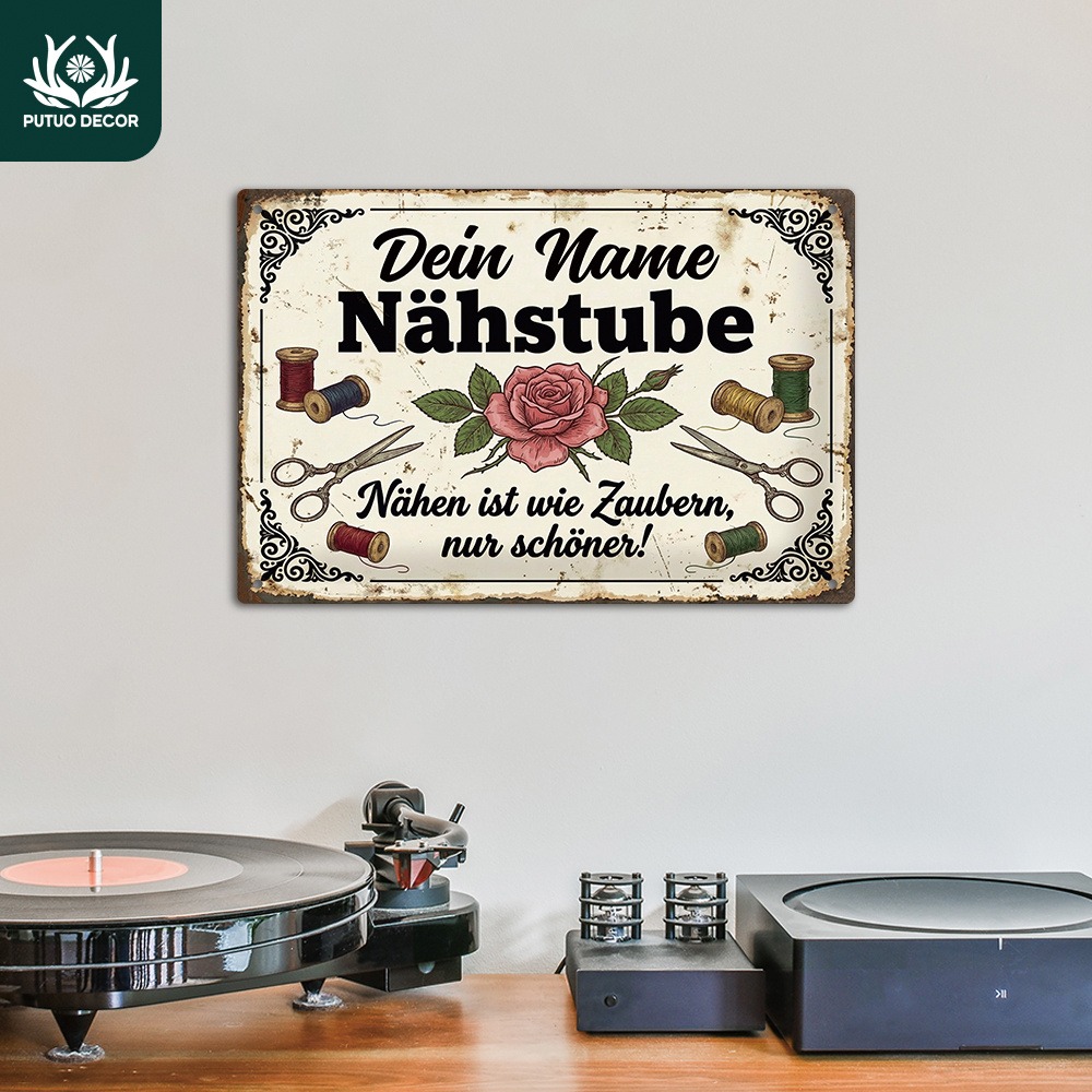 Home Decor Shop - 2D плоская металлическая табличка в стиле