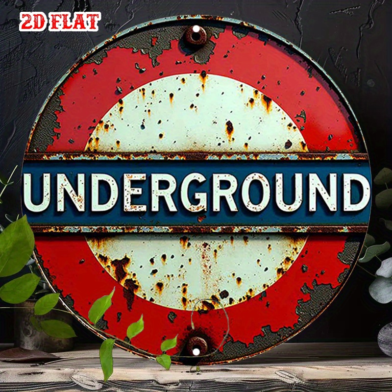 Home Decor London - Винтажная круглая металлическая табличка с изображением