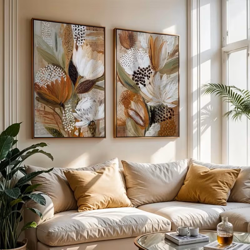 Home Decor Minimalist Style - Ретро-постеры (2 шт.) в богемном стиле: