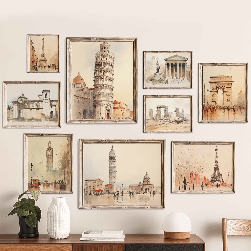 Home Decor London - Европейский городской пейзаж, набор на холсте,
