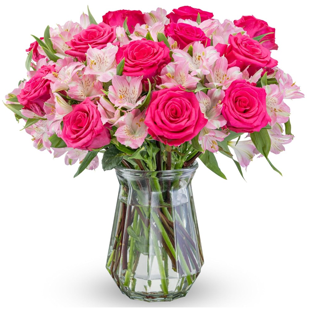 Home Decor Tulip - Элегантная композиция из роз и альстромерии