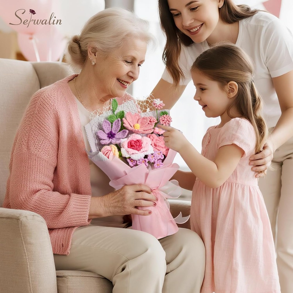 Вязаный крючком букет цветов,  – обзор и цена Home Decor Tulip