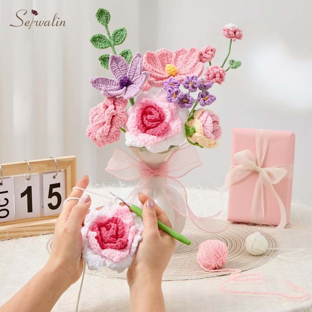 Вязаный крючком букет цветов,  – обзор и цена Home Decor Tulip