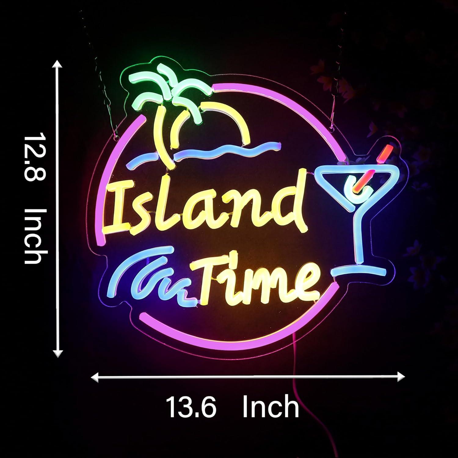 Неоновая вывеска Island Time с – обзор и цена Home Decor Shop