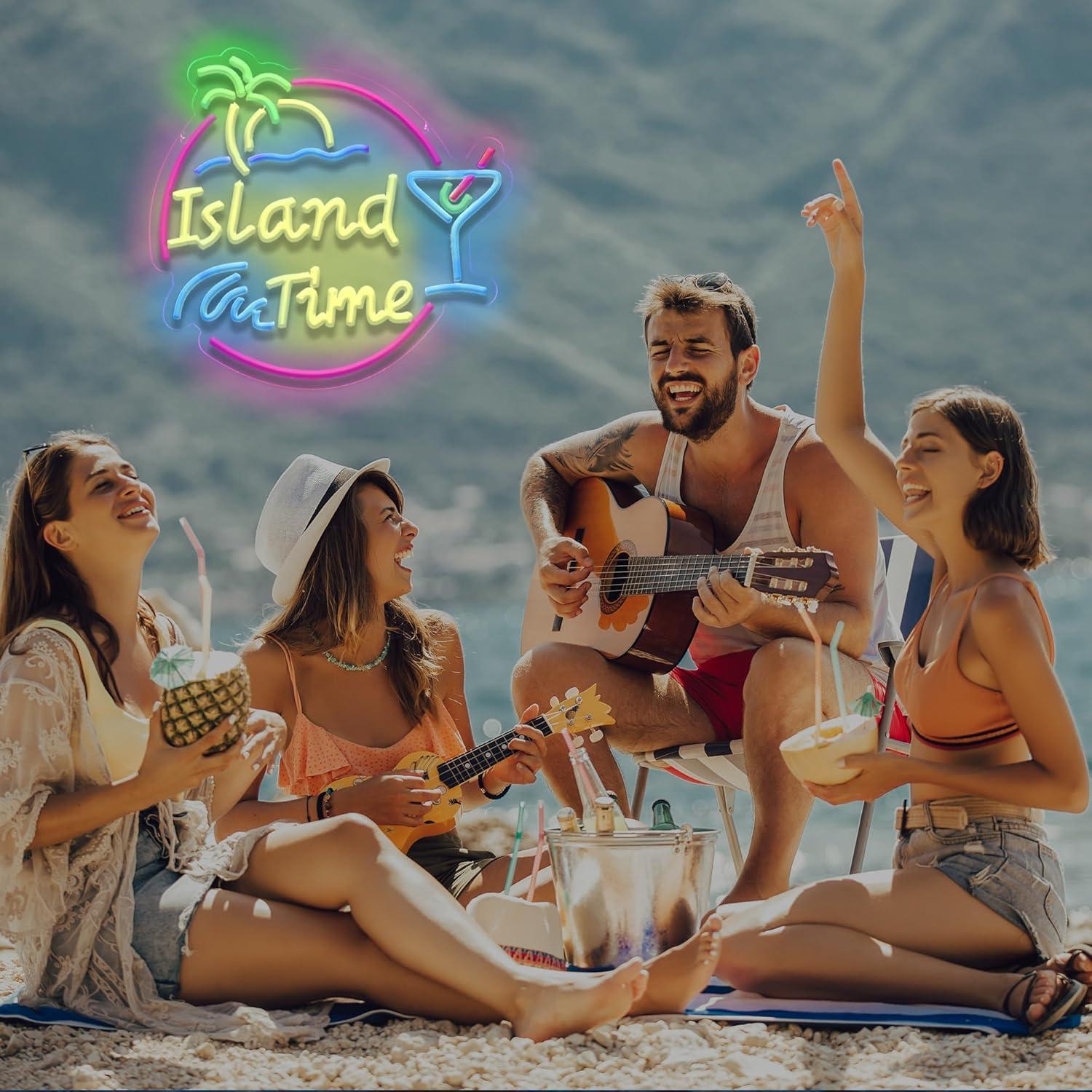Неоновая вывеска Island Time с – обзор и цена Home Decor Shop