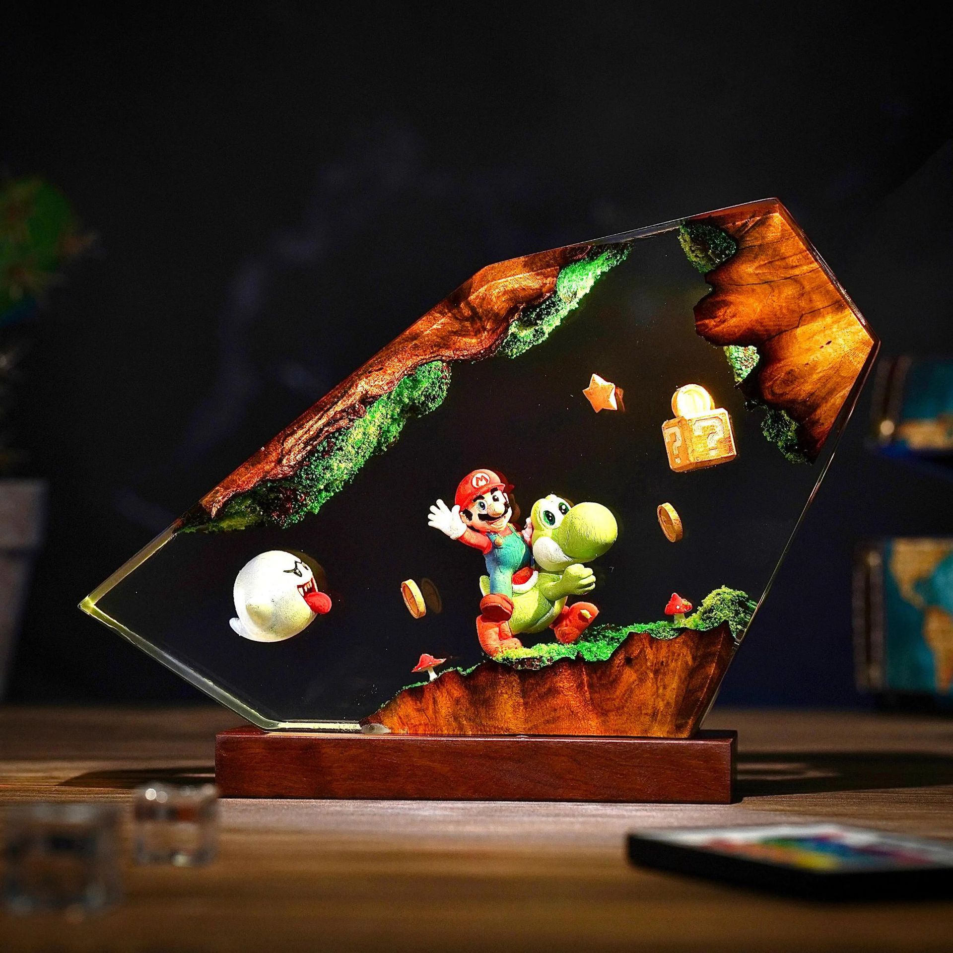 Настольная лампа из смолы с му – обзор и цена Home Decor Lamp