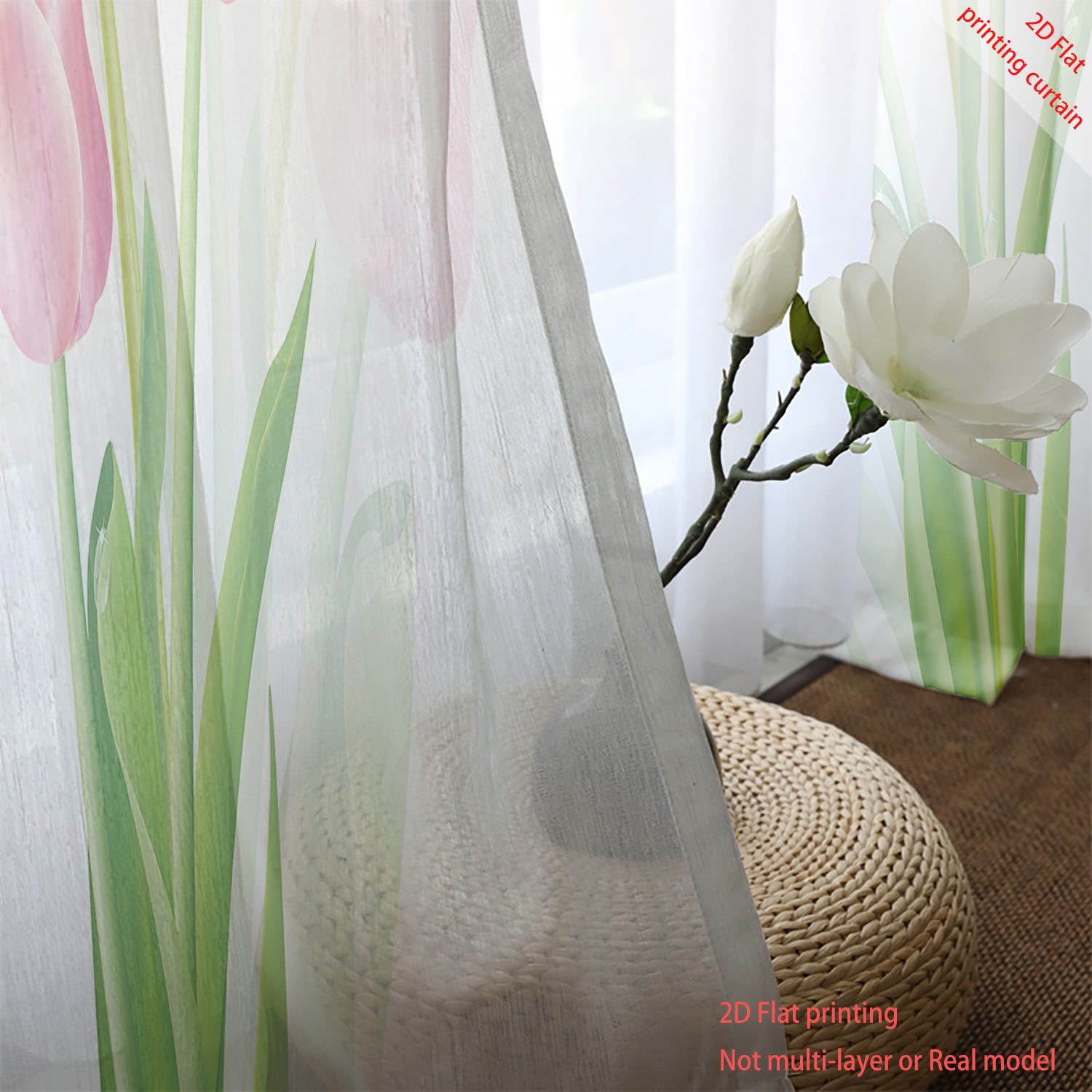 Прозрачная марлевая занавеска  – обзор и цена Home Decor Tulip