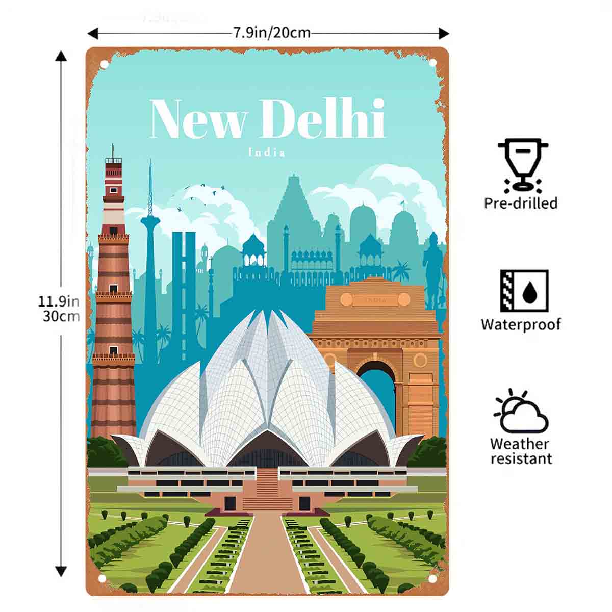 2D плоская металлическая табли – обзор и цена Home Decor Delhi