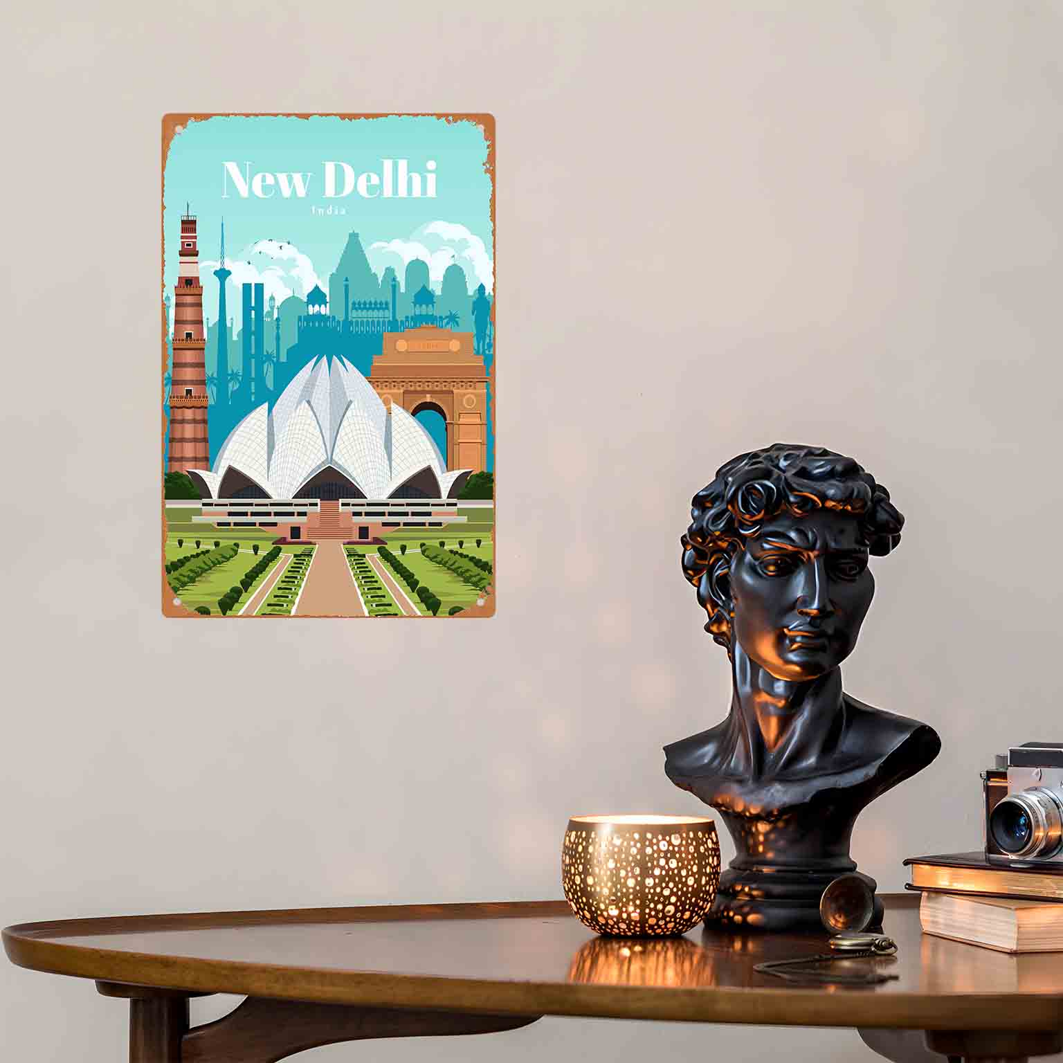 2D плоская металлическая табли – обзор и цена Home Decor Delhi
