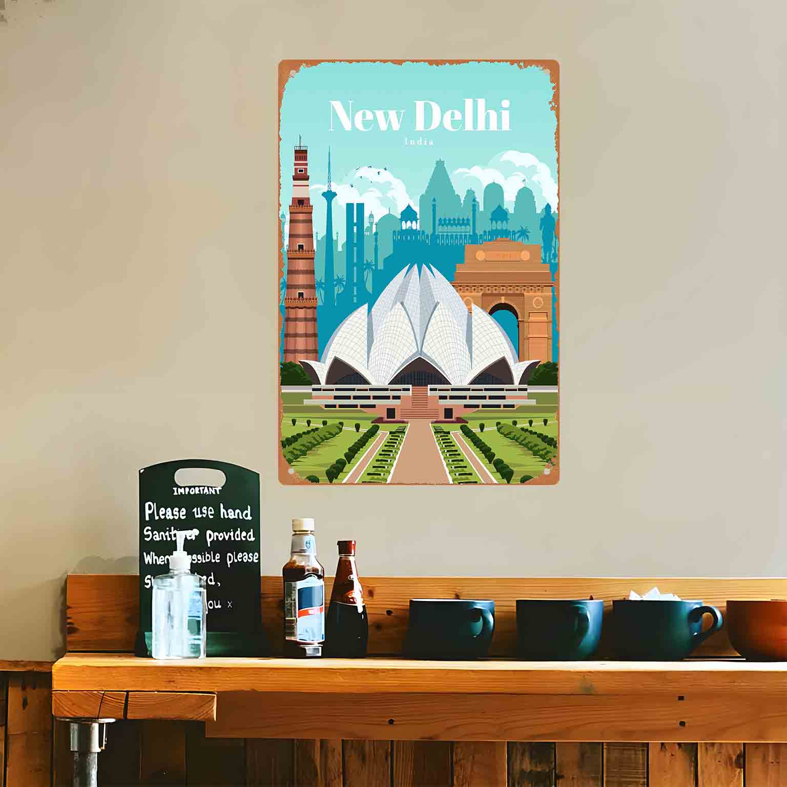 2D плоская металлическая табли – обзор и цена Home Decor Delhi