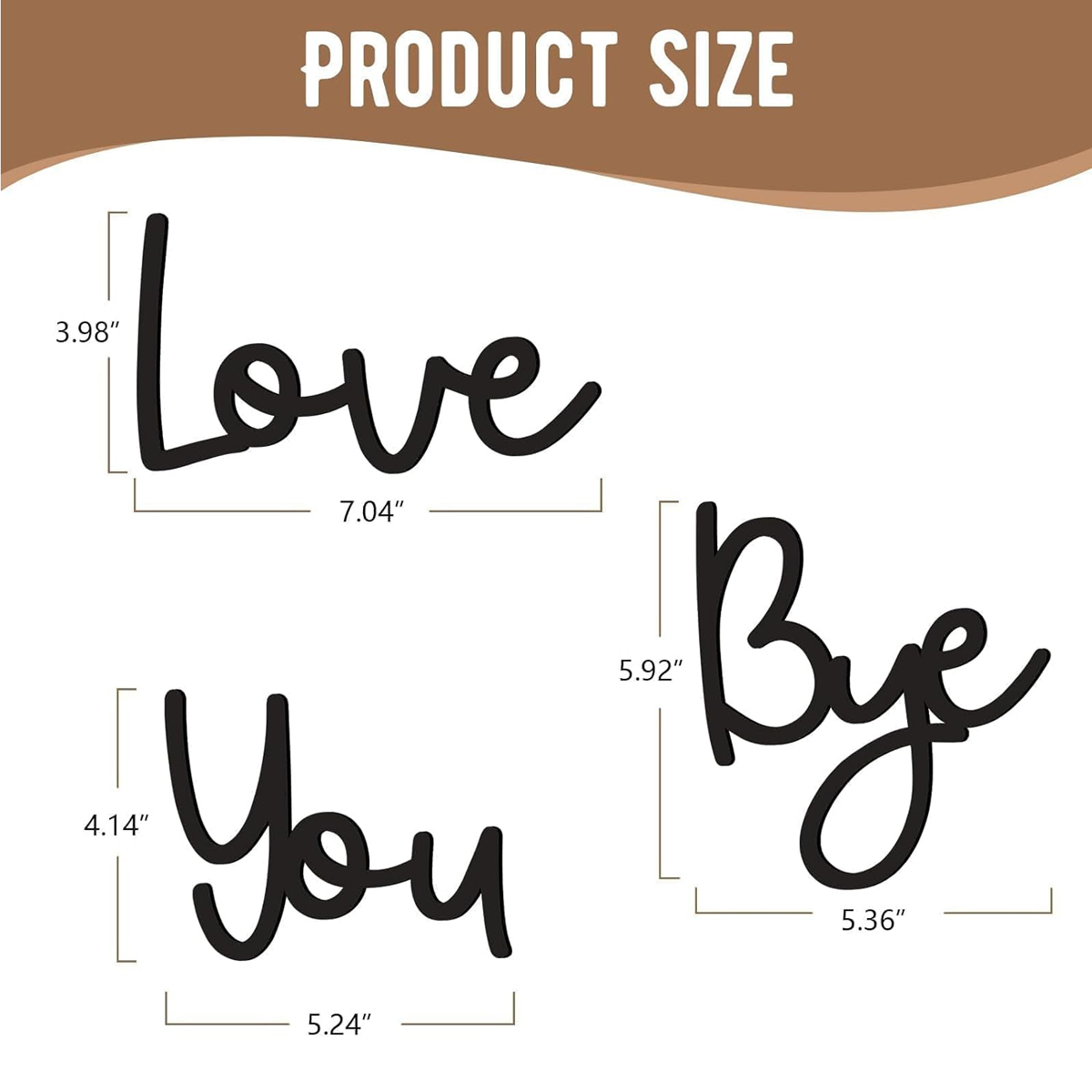 Надпись «Love You Bye», деревя – обзор и цена Home Decor Express