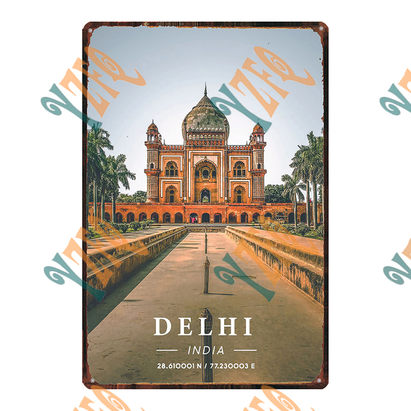 Винтажный металлический плакат – обзор и цена Home Decor Delhi