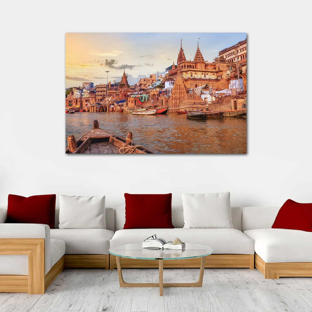 Постер с изображением реки Ган – обзор и цена Home Decor Varanasi