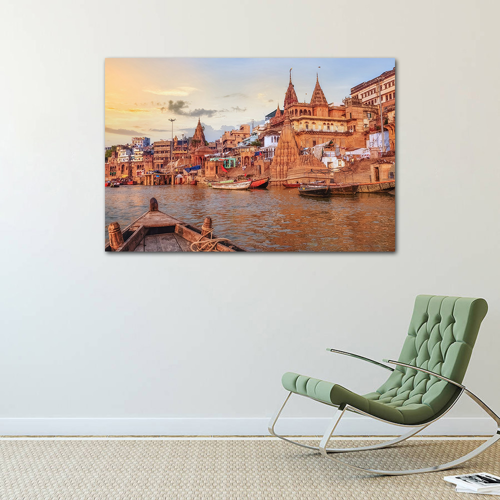 Постер с изображением реки Ган – обзор и цена Home Decor Varanasi
